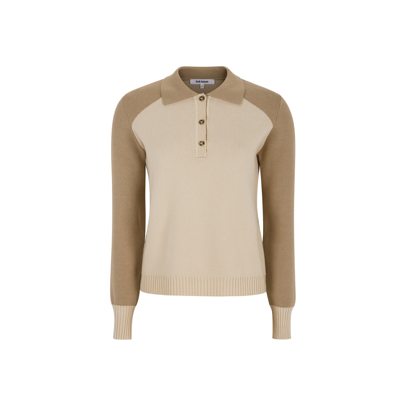 Soft Rebels SRElanore Polo Knit Knitwear 882 Cartouche