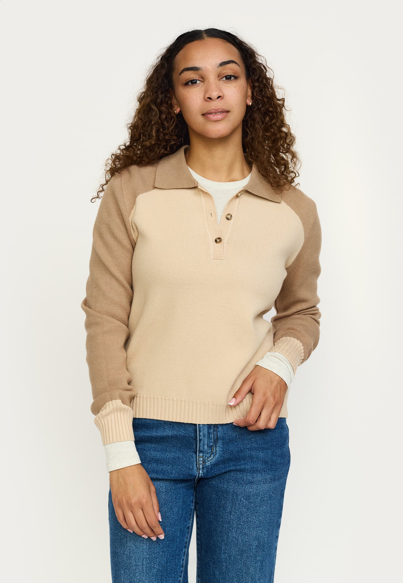 Soft Rebels SRElanore Polo Knit Knitwear 882 Cartouche