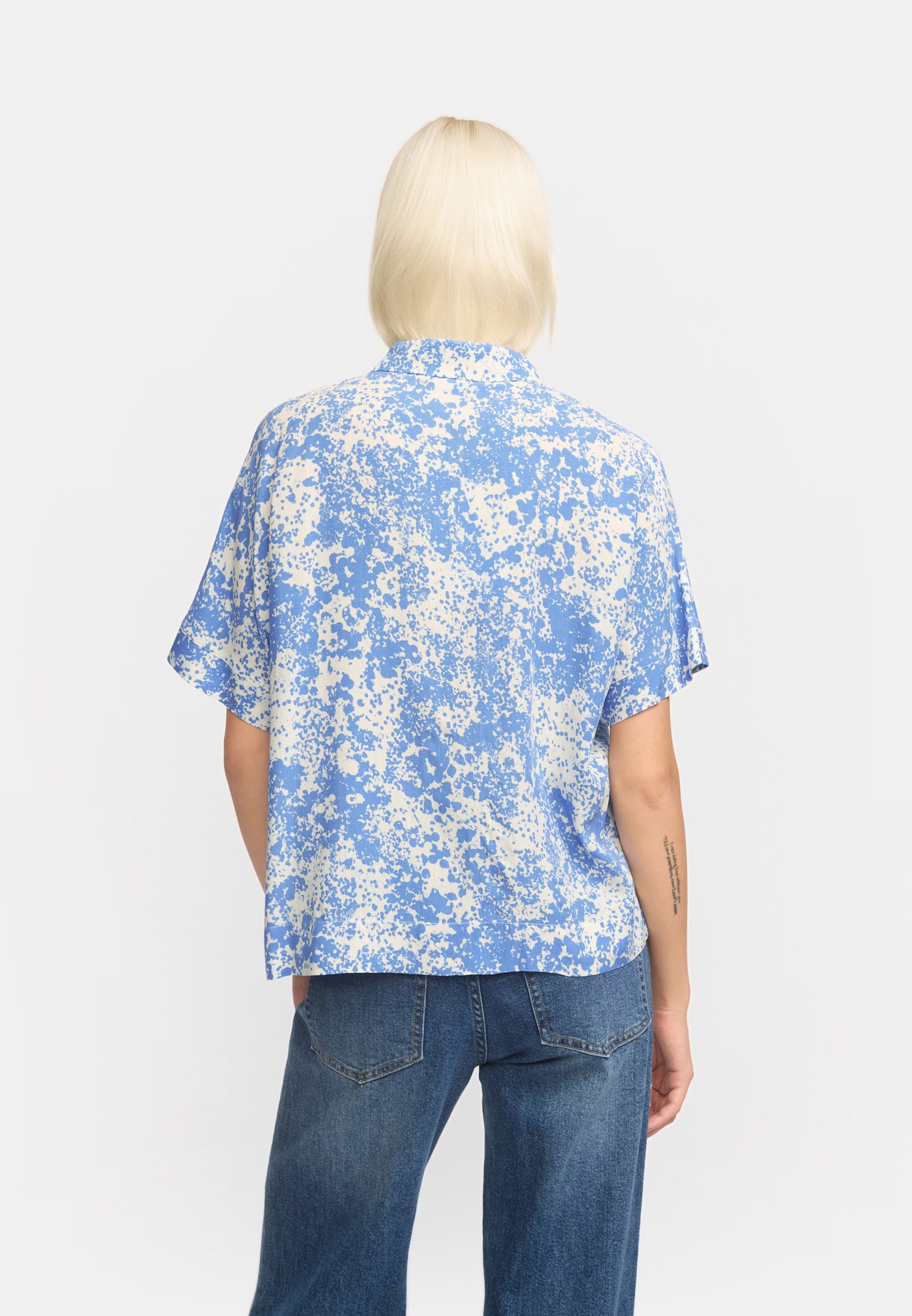 Soft Rebels SREleanor Freedom SS Printed Shirt Shirts & Blouse 302 Microscope Print Ultramarine