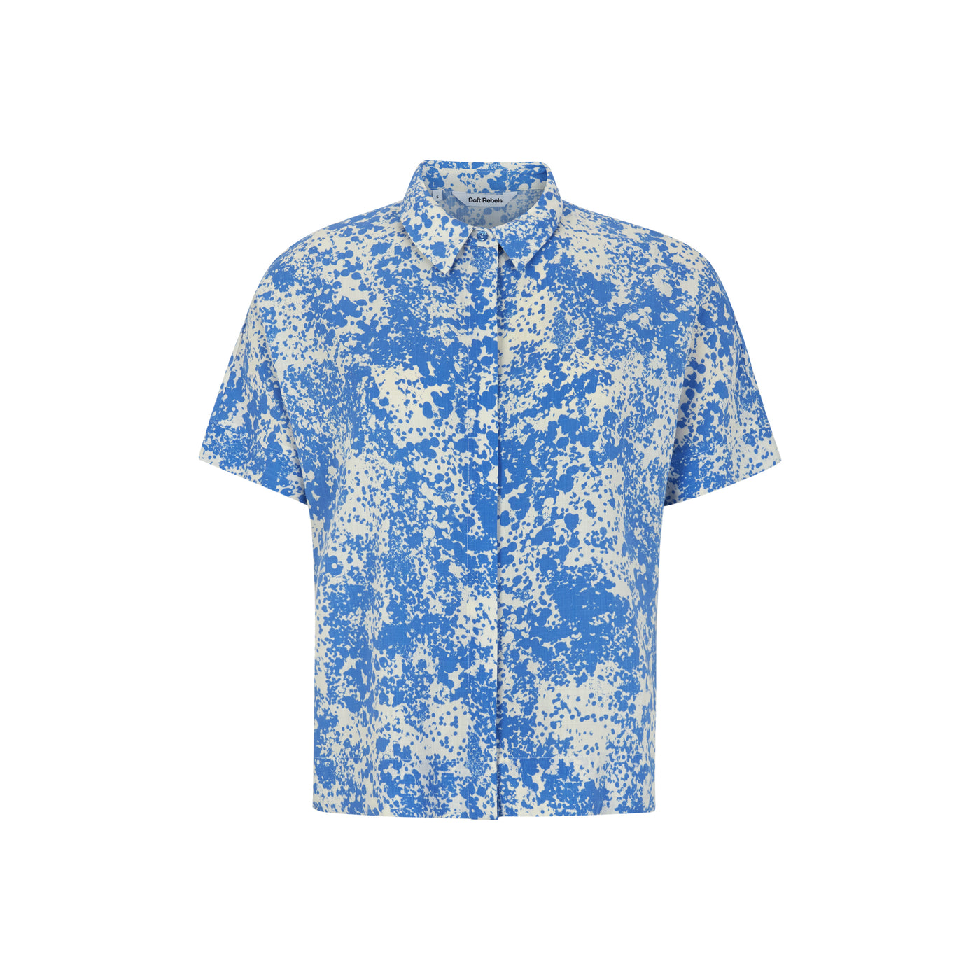 Soft Rebels SREleanor Freedom SS Printed Shirt Shirts & Blouse 302 Microscope Print Ultramarine