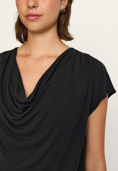 Soft Rebels SRElla Draped Top Tops & t-shirts 001 Black