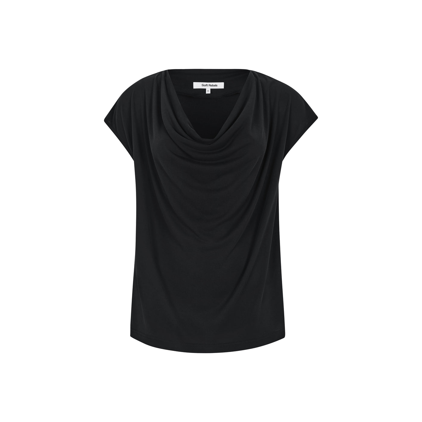 Soft Rebels SRElla Draped Top Tops & t-shirts 001 Black