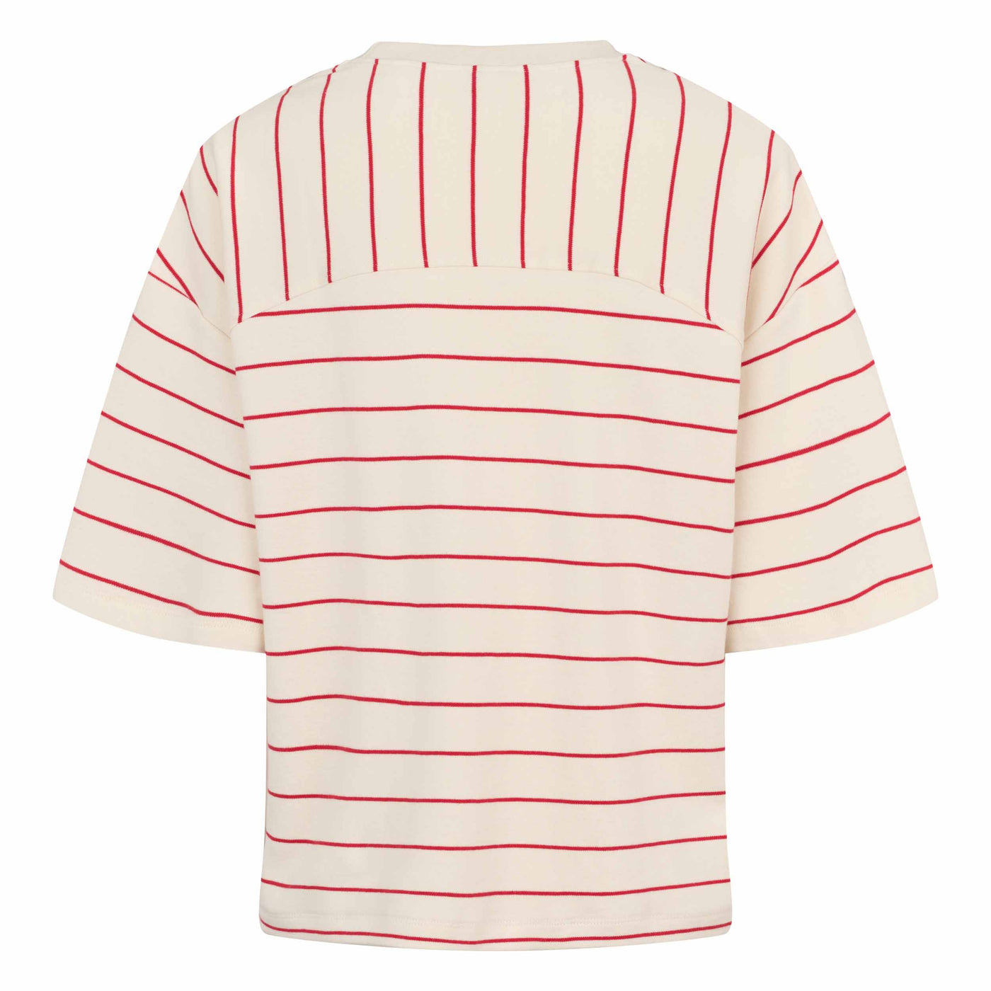 Soft Rebels SRElora Hella T-shirt GOTS Tops & t-shirts 272 Arctic Wolf / Racing Red stripes