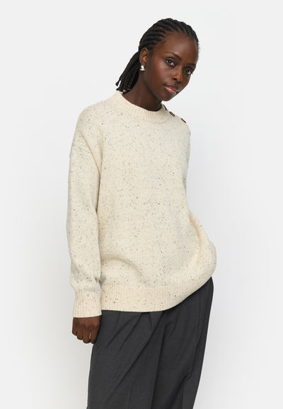 Soft Rebels SREmerald Knit Knitwear 282 Arctic Wolf Melange