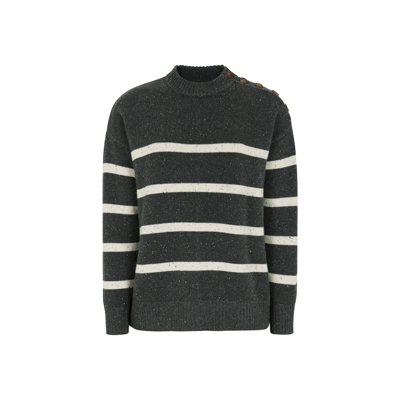 Soft Rebels SREmerald stripe Knit Knitwear 137 Dark grey melange