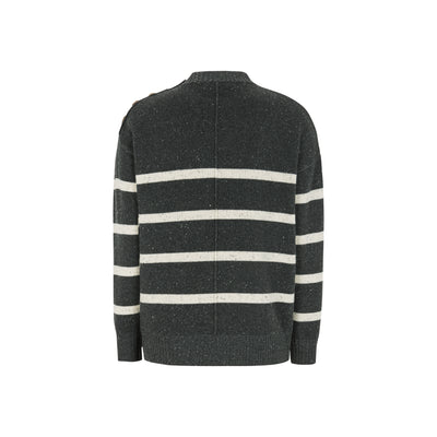 Soft Rebels SREmerald stripe Knit Knitwear 137 Dark grey melange