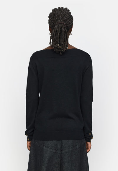 Soft Rebels SREpira Boatneck Knit Knitwear 001 Black