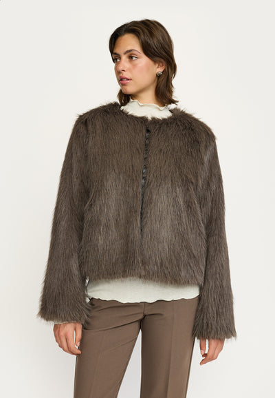 Soft Rebels SREstelle Faux Fur Jacket Jacket 024 Falcon