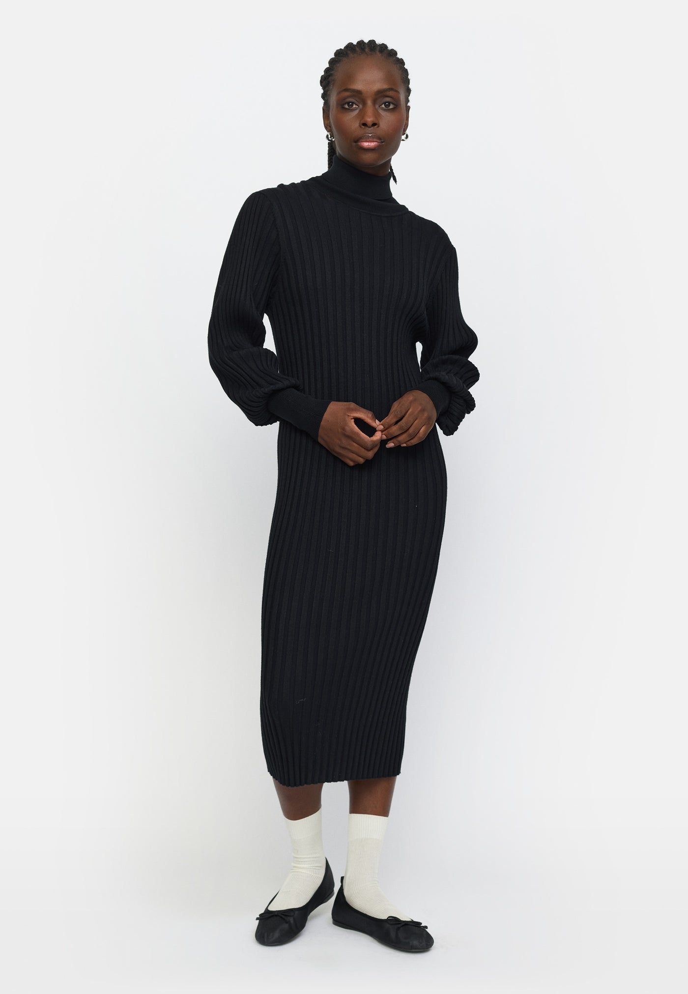 Soft Rebels SRFelina Rollneck Dress Knit Dresses & jumpsuits 001 Black