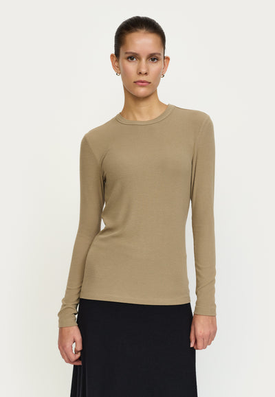 Soft Rebels SRFenja O-neck Top Tops & t-shirts 884 Greige