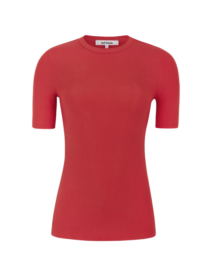 Soft Rebels SRFenja SS Top Tops & t-shirts 181 Racing Red