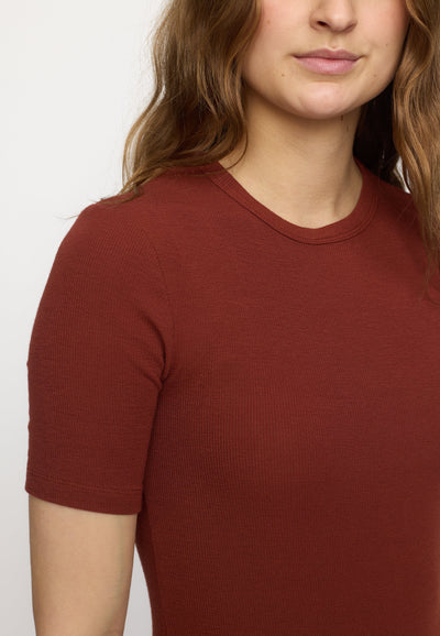 Soft Rebels SRFenja SS Top Tops & t-shirts 870 Brandy Brown