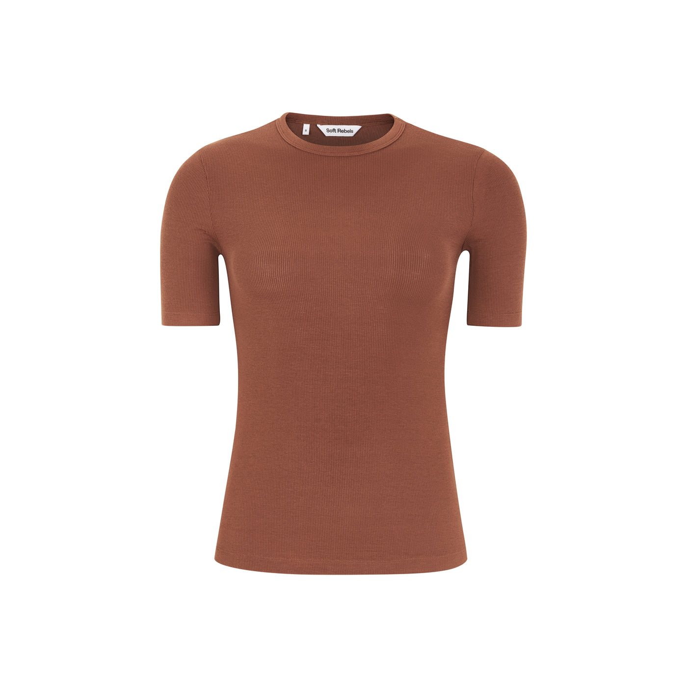 Soft Rebels SRFenja SS Top Tops & t-shirts 870 Brandy Brown
