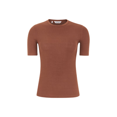 Soft Rebels SRFenja SS Top Tops & t-shirts 870 Brandy Brown