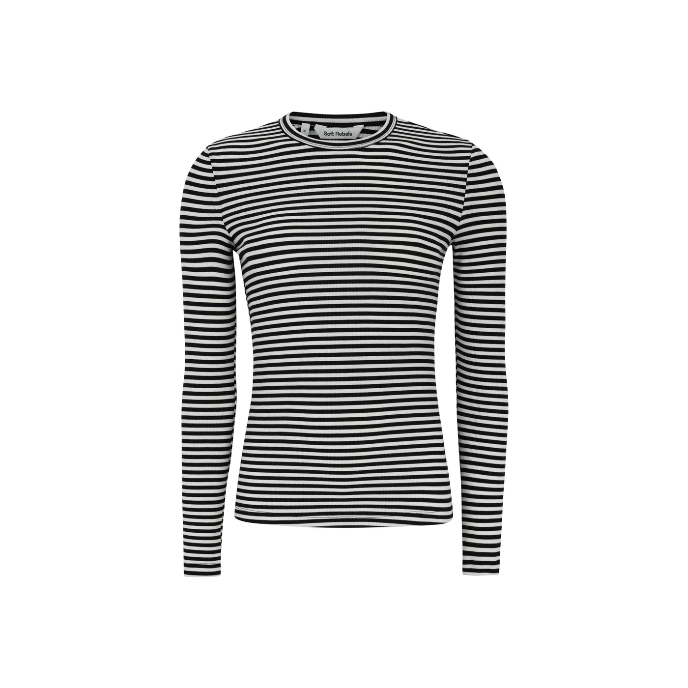 Soft Rebels SRFenja Stripe O-neck Top Tops & t-shirts 001 Black