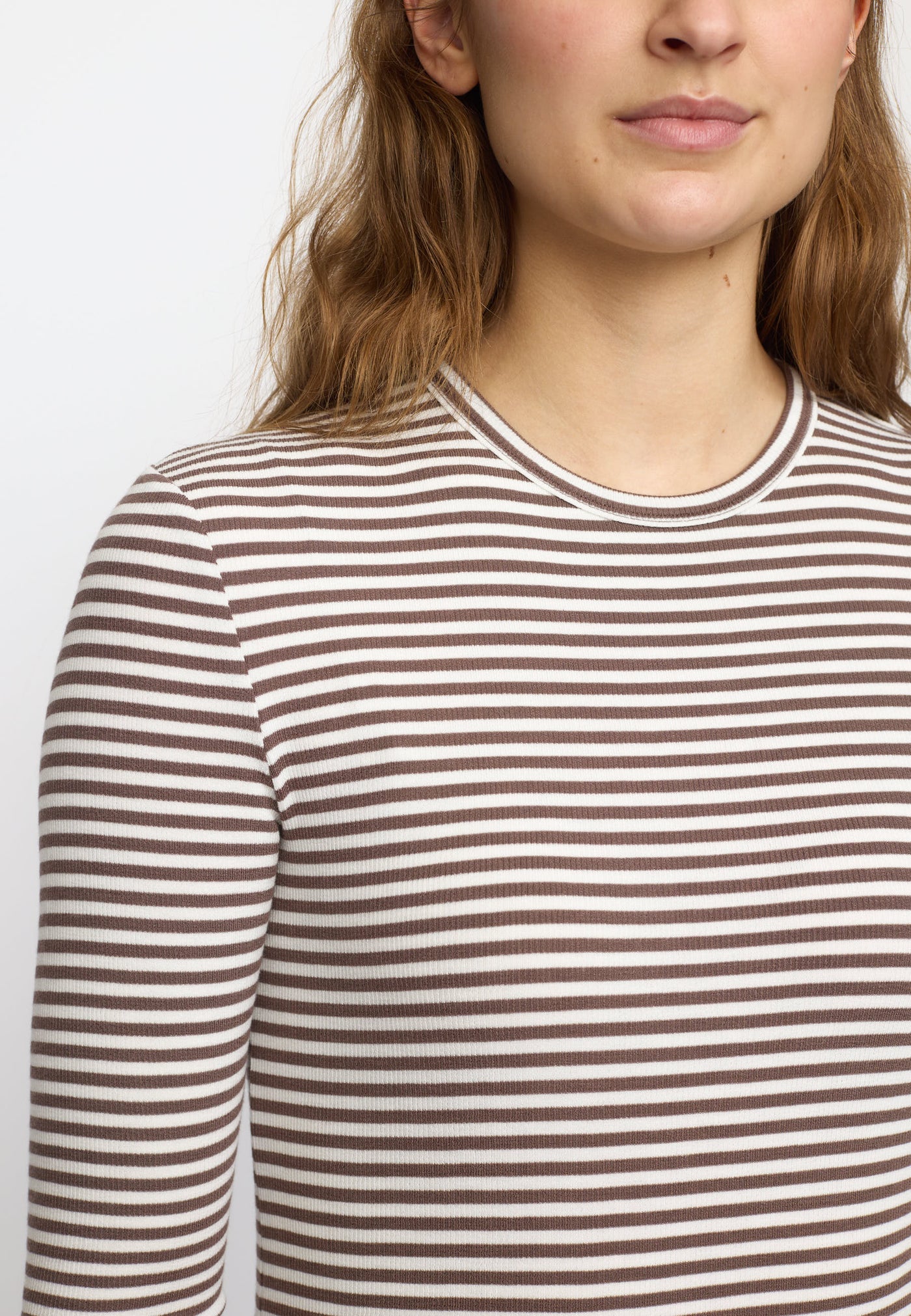 Soft Rebels SRFenja Stripe O-neck Top Tops & t-shirts 153 Coffee quartz