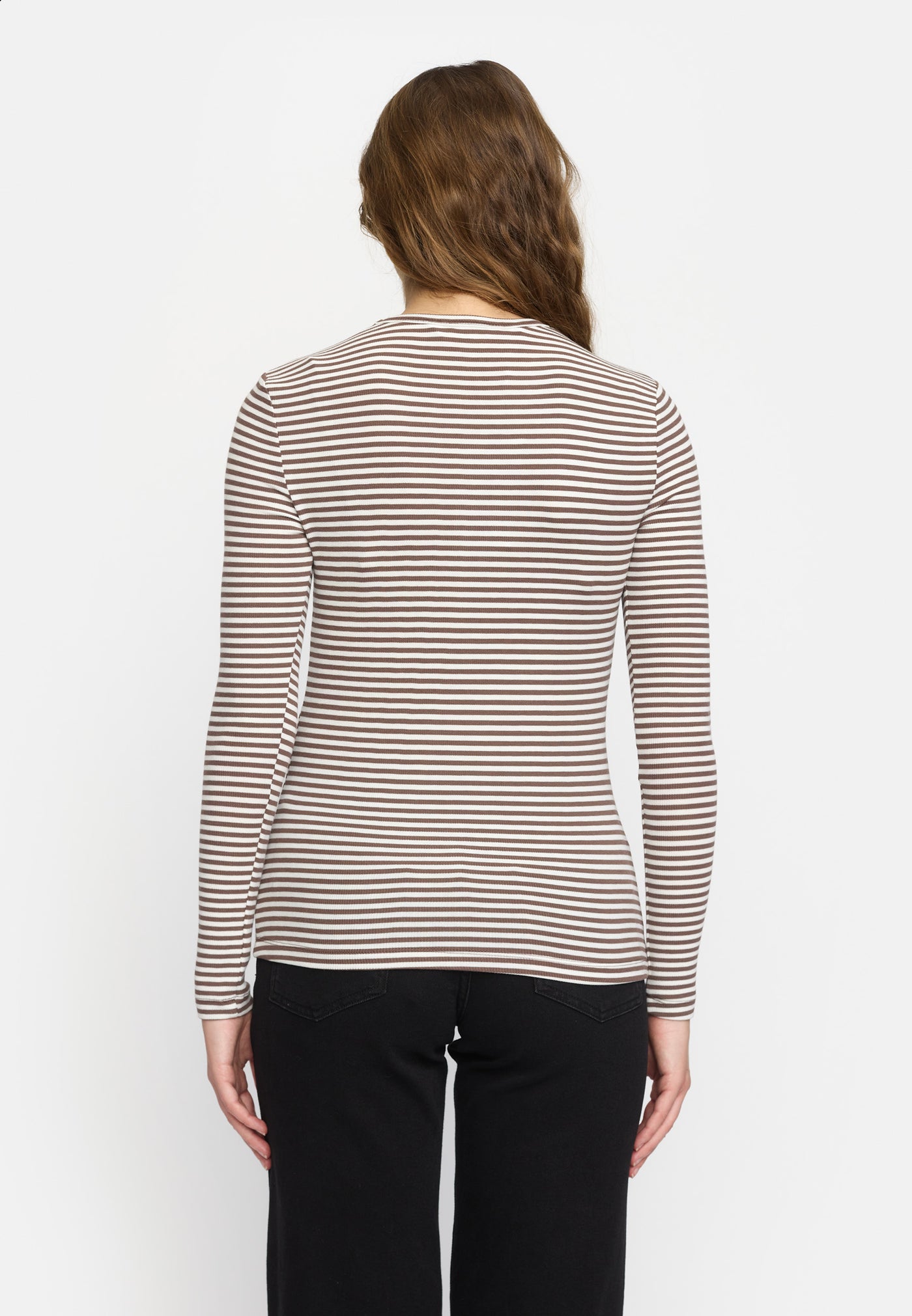 Soft Rebels SRFenja Stripe O-neck Top Tops & t-shirts 153 Coffee quartz