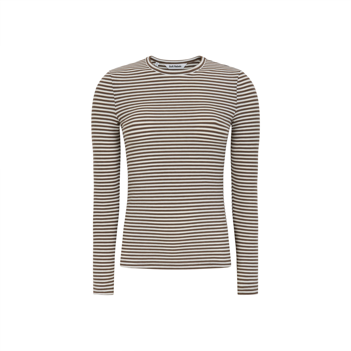 Soft Rebels SRFenja Stripe O-neck Top Tops & t-shirts 153 Coffee quartz
