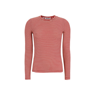 Soft Rebels SRFenja Stripe O-neck Top Tops & t-shirts 272 Arctic Wolf / Racing Red stripes