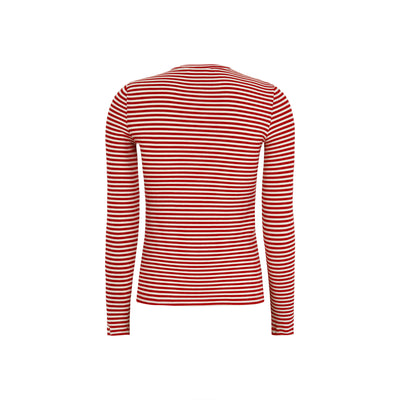 Soft Rebels SRFenja Stripe O-neck Top Tops & t-shirts 272 Arctic Wolf / Racing Red stripes