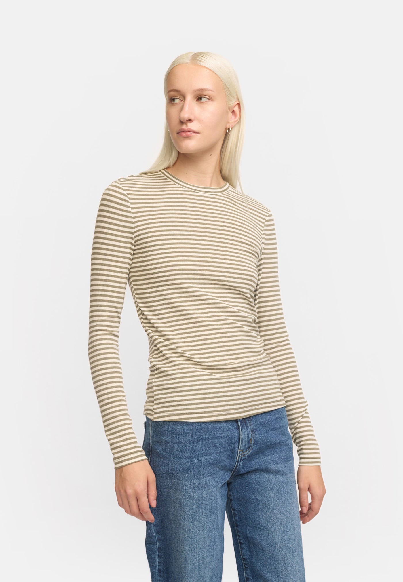 Soft Rebels SRFenja Stripe O-neck Top Tops & t-shirts 297 Vetiver