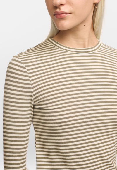 Soft Rebels SRFenja Stripe O-neck Top Tops & t-shirts 297 Vetiver