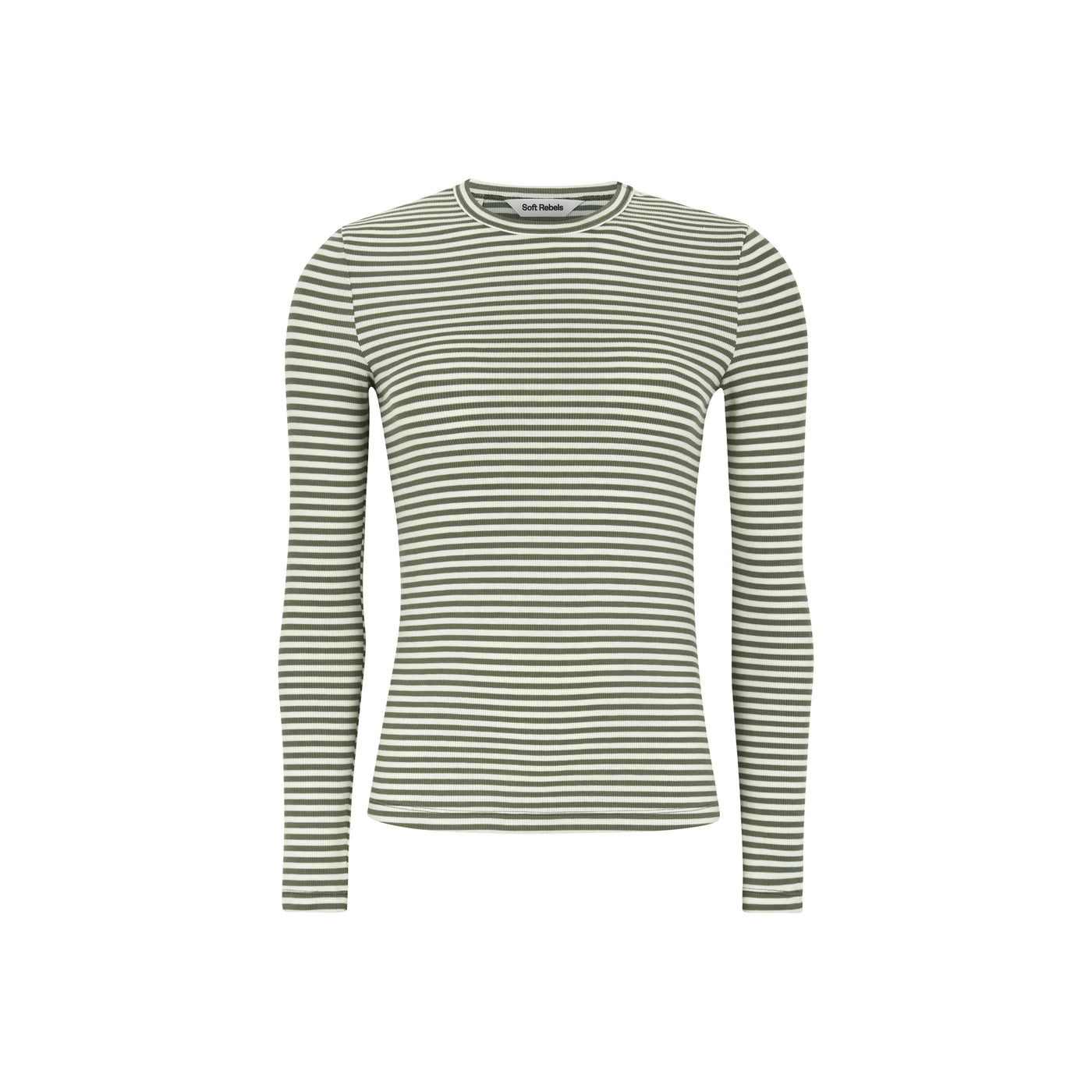 Soft Rebels SRFenja Stripe O-neck Top Tops & t-shirts 297 Vetiver