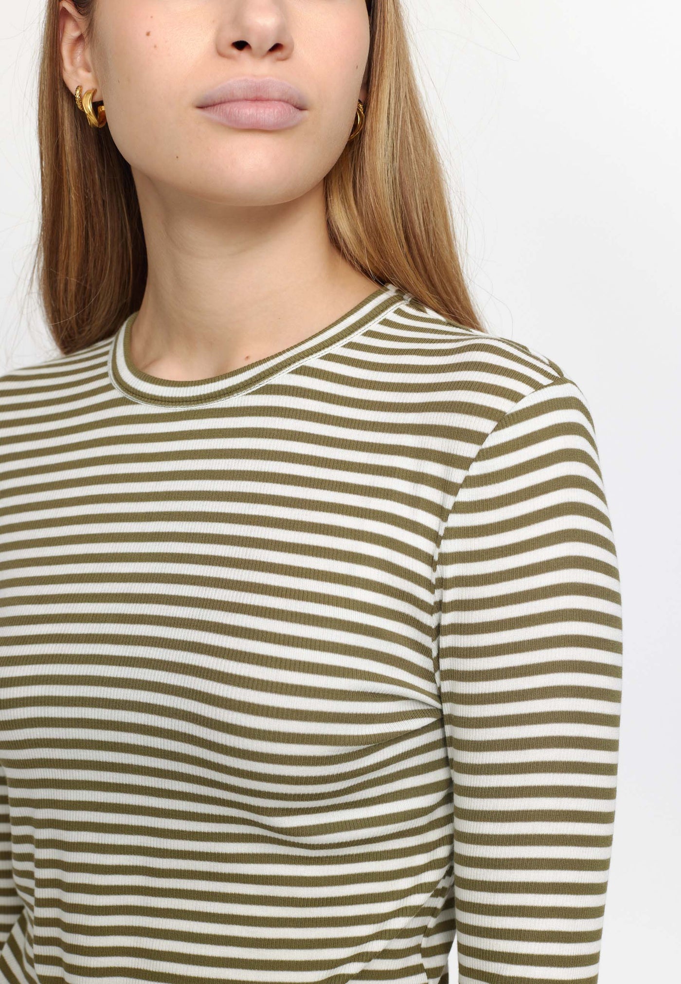 Soft Rebels SRFenja Stripe O-neck Top Tops & t-shirts 571 Martini Olive