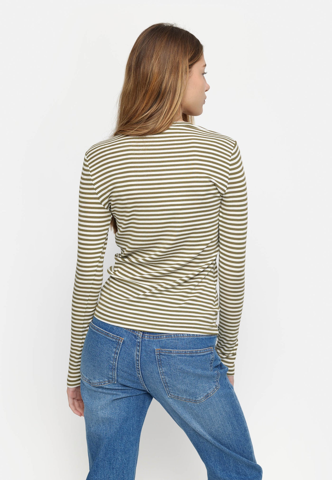 Soft Rebels SRFenja Stripe O-neck Top Tops & t-shirts 571 Martini Olive