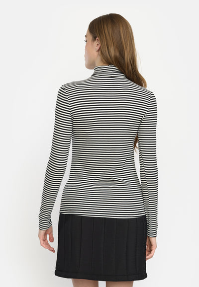 Soft Rebels SRFenja Stripe Rollneck Top Shirts & Blouse 001 Black