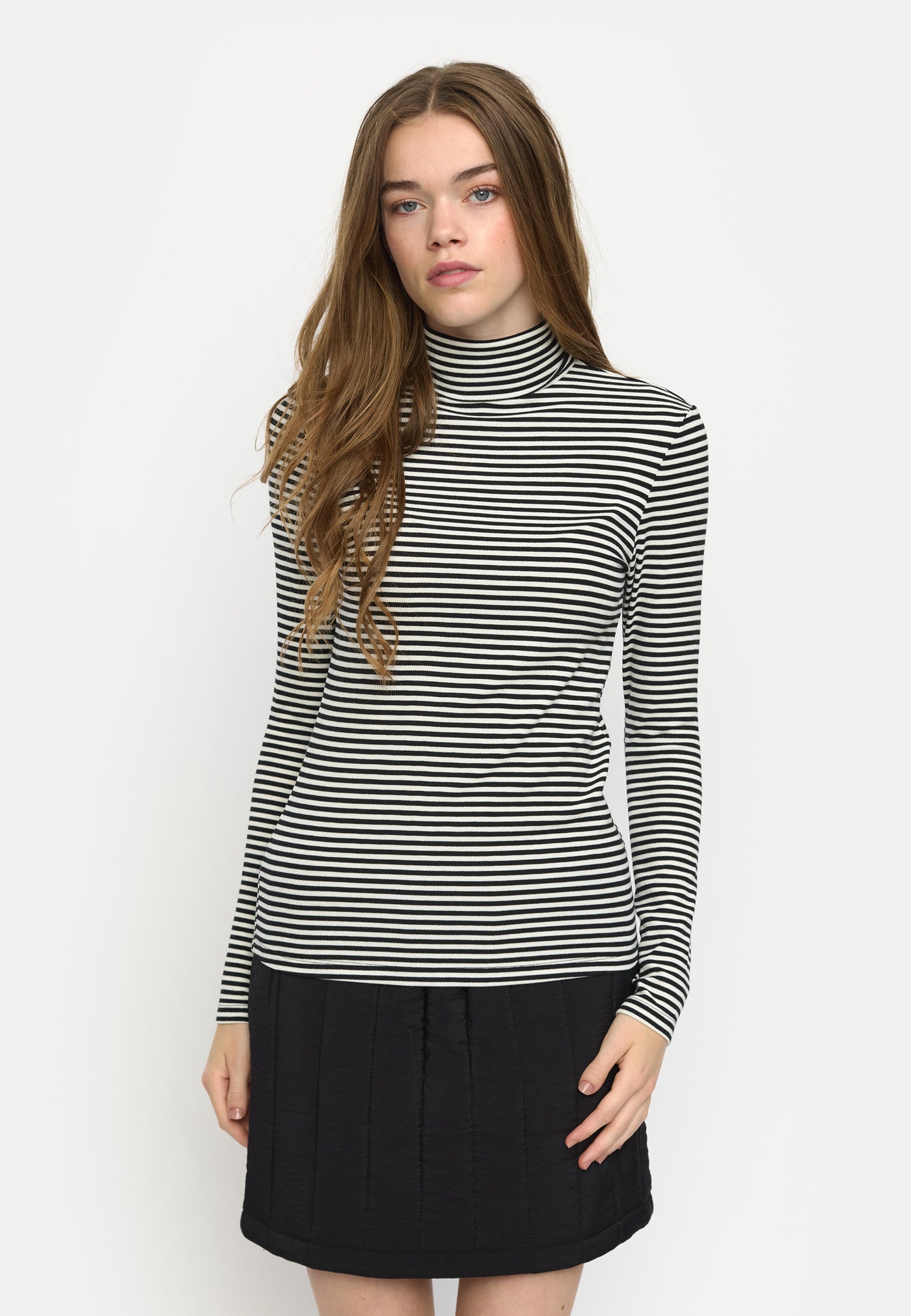 Soft Rebels SRFenja Stripe Rollneck Top Tops & t-shirts 001 Black