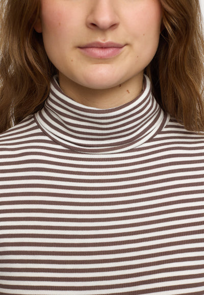 Soft Rebels SRFenja Stripe Rollneck Top Tops & t-shirts 153 Coffee quartz