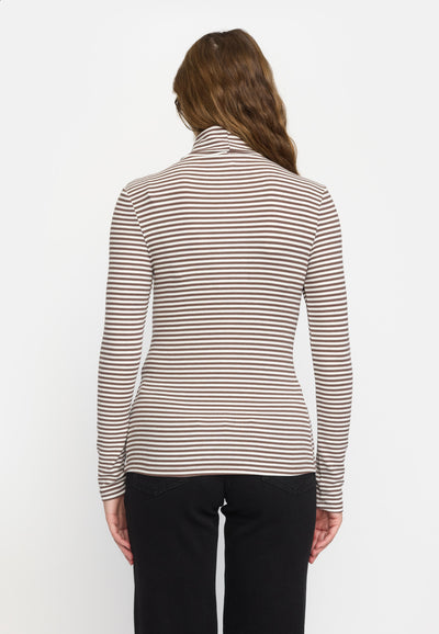 Soft Rebels SRFenja Stripe Rollneck Top Tops & t-shirts 153 Coffee quartz