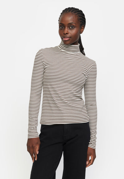 Soft Rebels SRFenja Stripe Rollneck Top Tops & t-shirts 259 Morel