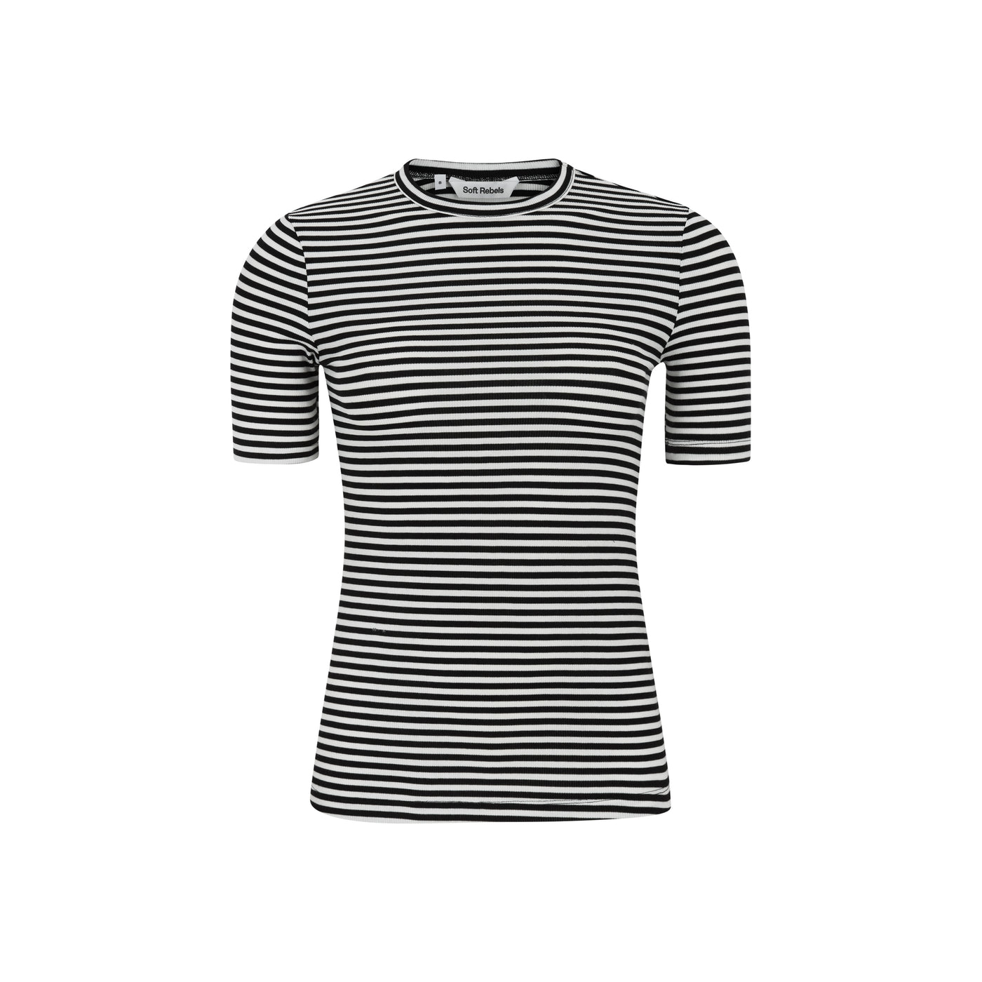 Soft Rebels SRFenja Stripe SS Top Tops & t-shirts 001 Black