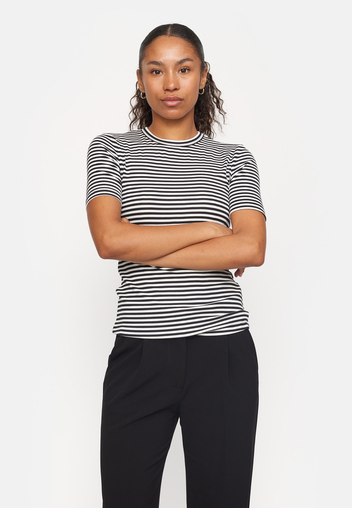 Soft Rebels SRFenja Stripe SS Top Tops & t-shirts 001 Black