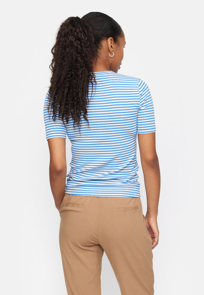 Soft Rebels SRFenja Stripe SS Top Tops & t-shirts 099 Regatta