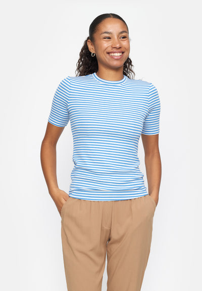 Soft Rebels SRFenja Stripe SS Top Tops & t-shirts 099 Regatta