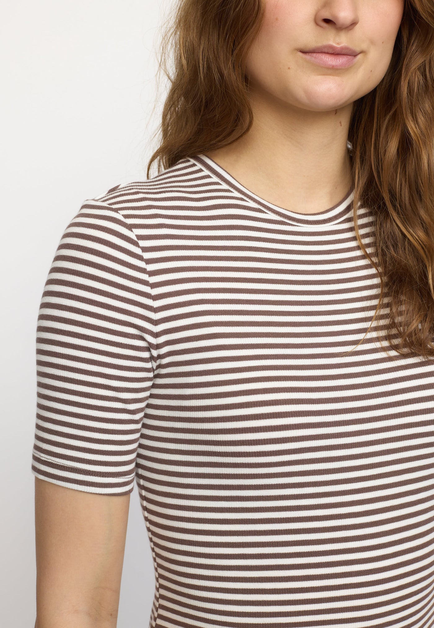 Soft Rebels SRFenja Stripe SS Top Tops & t-shirts 153 Coffee quartz
