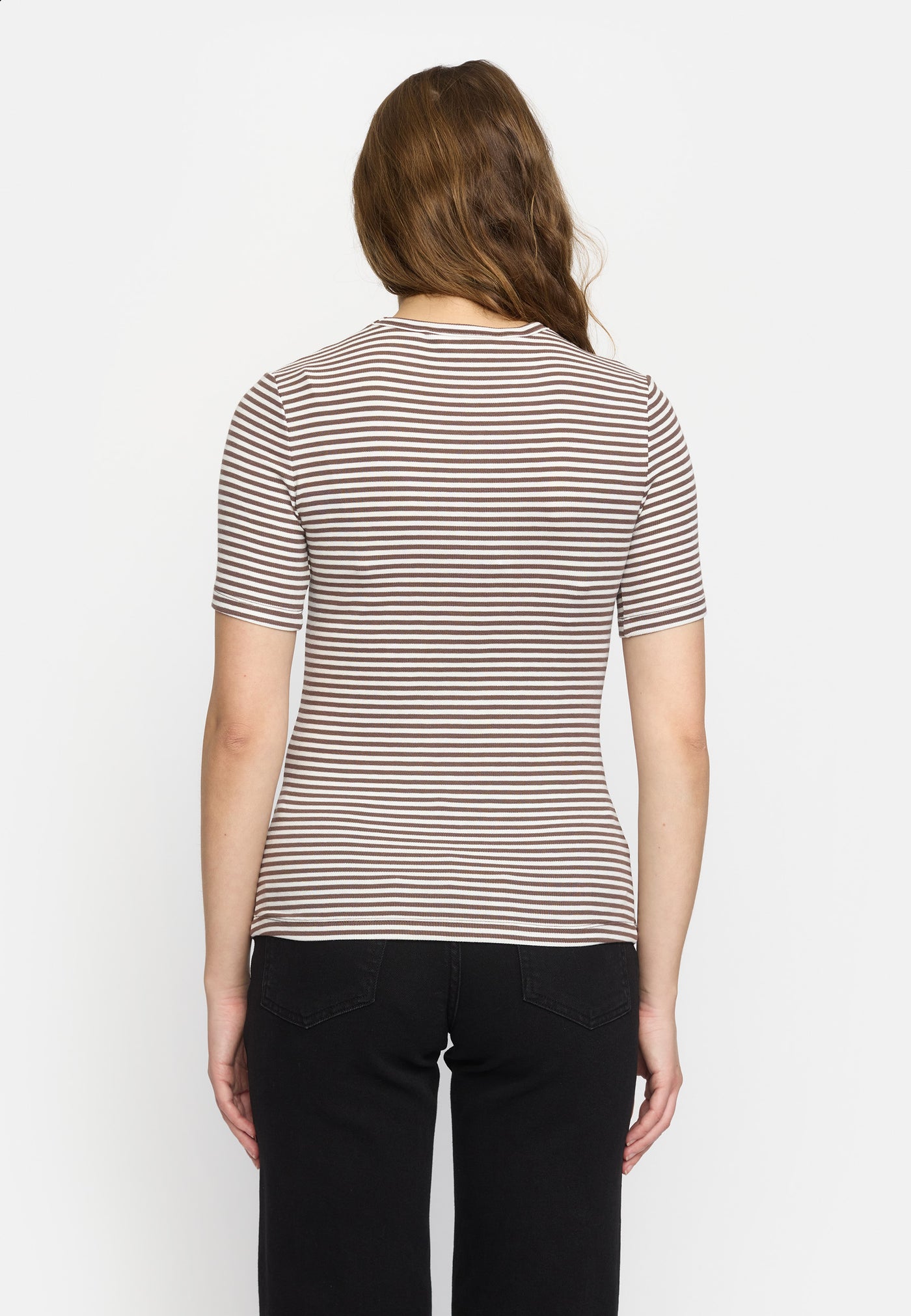 Soft Rebels SRFenja Stripe SS Top Tops & t-shirts 153 Coffee quartz