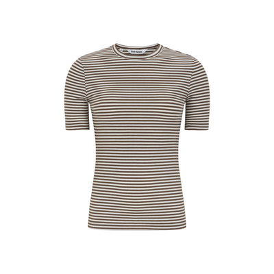 Soft Rebels SRFenja Stripe SS Top Tops & t-shirts 153 Coffee quartz