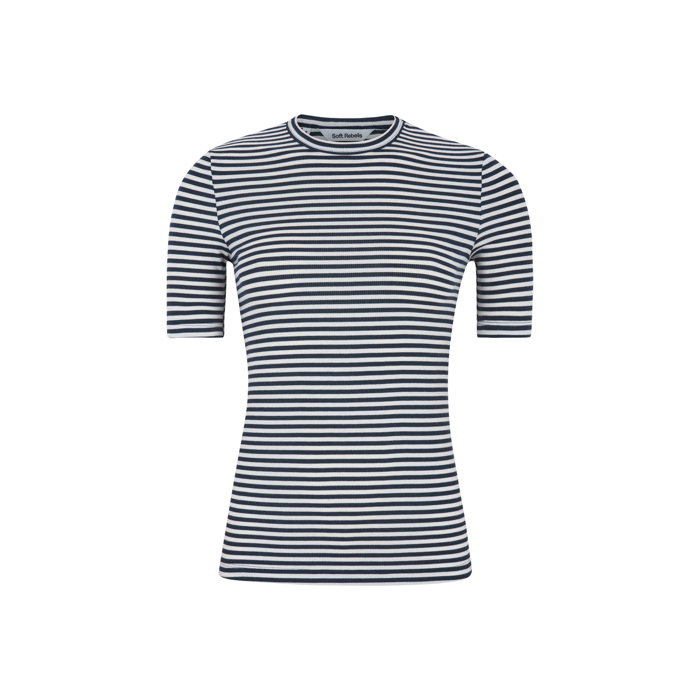Soft Rebels SRFenja Stripe SS Top Tops & t-shirts 235 Total Eclipse