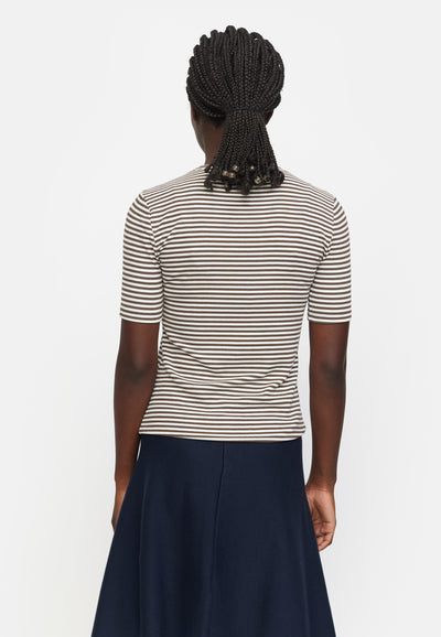 Soft Rebels SRFenja Stripe SS Top Tops & t-shirts 259 Morel