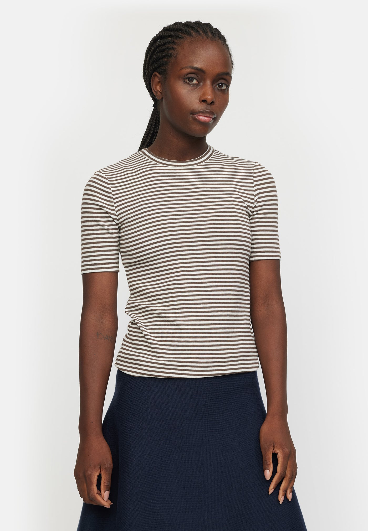 Soft Rebels SRFenja Stripe SS Top Tops & t-shirts 259 Morel