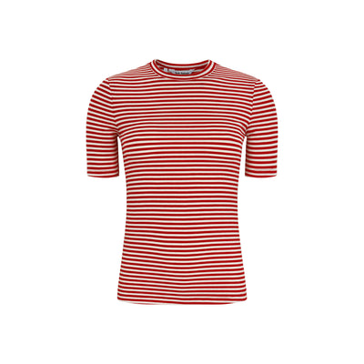 Soft Rebels SRFenja Stripe SS Top Tops & t-shirts 272 Arctic Wolf / Racing Red stripes