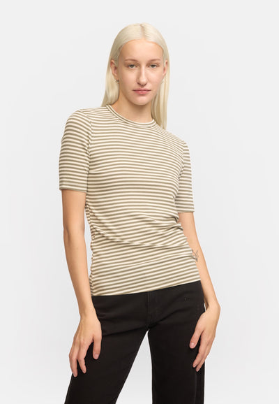 Soft Rebels SRFenja Stripe SS Top Tops & t-shirts 297 Vetiver