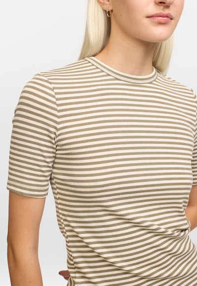 Soft Rebels SRFenja Stripe SS Top Tops & t-shirts 297 Vetiver