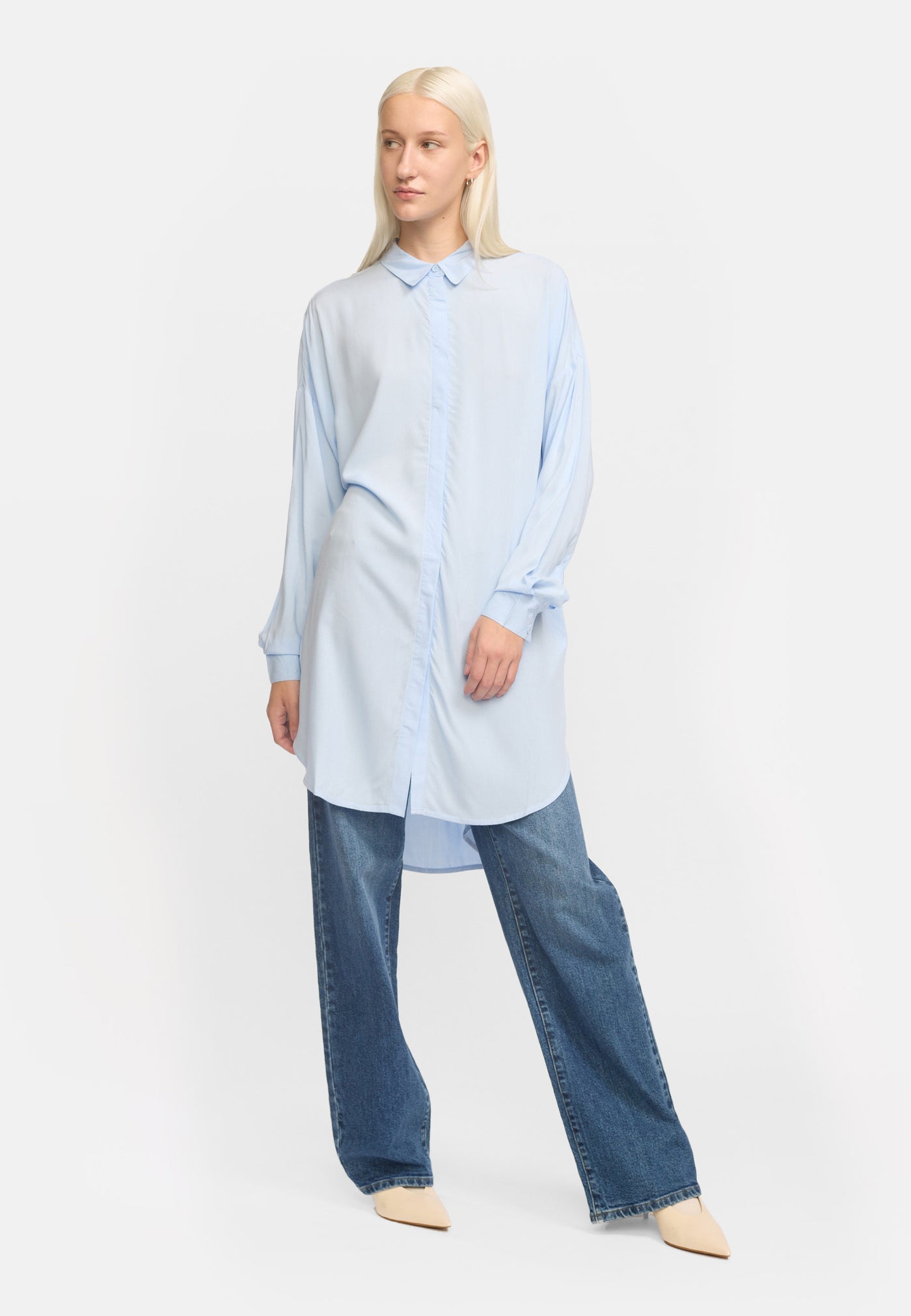 Soft Rebels SRFreedom Long shirt Shirts & Blouse 241 Cashmere Blue