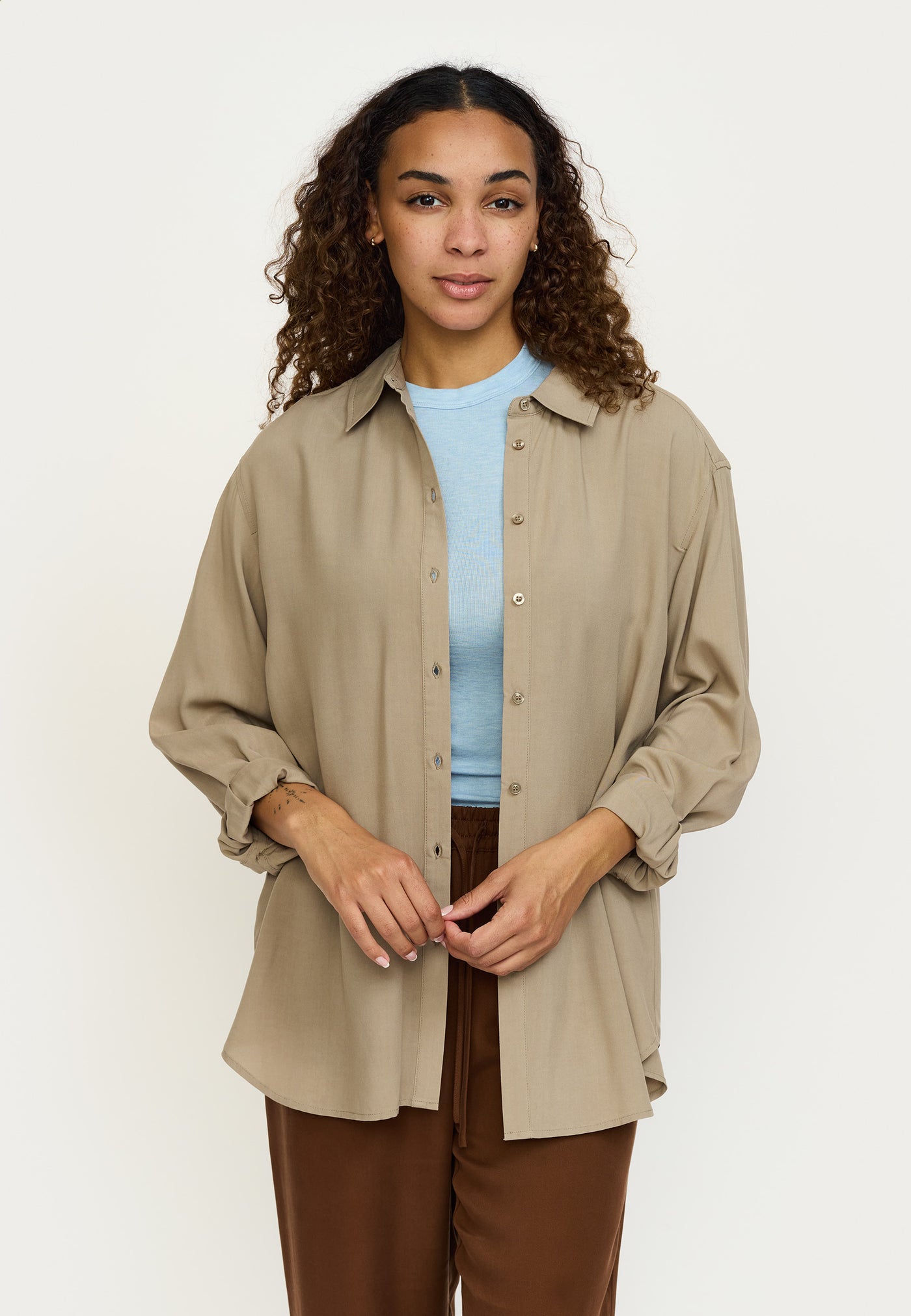 Soft Rebels SRFreedom Loose Shirt Shirts & Blouse 884 Greige