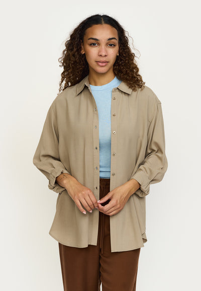 Soft Rebels SRFreedom Loose Shirt Shirts & Blouse 884 Greige